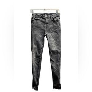 All Saints Grace skinny black/ gray  distressed jeans/ waist 29 inches